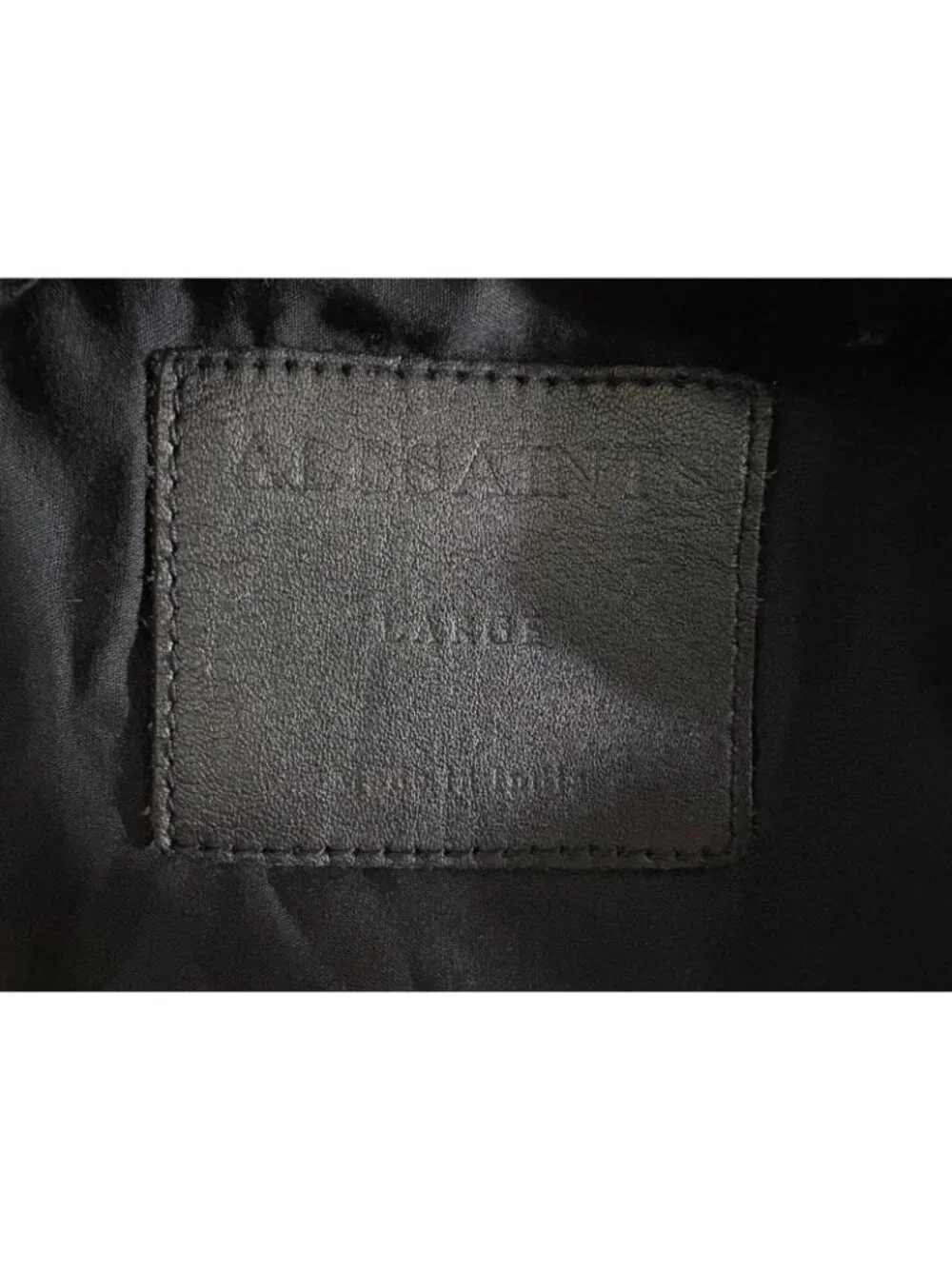 All Saints kino Sheep leather Bomber jacket size L color Black